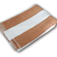 Toalla de alberca listada Beige con blanco Mimosa 170 cm x 90 cm y 700 g - Plus* marca La Josefina