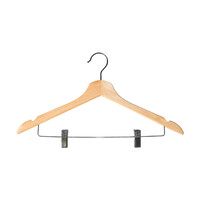 Gancho de madera garfio con pinzas color natural, marca Hospex