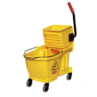 Combo Cubeta y Exprimidor Grandmaid&reg; Ejecutivo 33L Side Press Color Amarillo